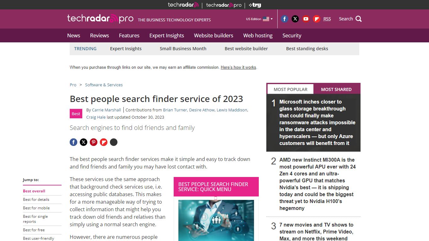 Best people search finder service of 2023 | TechRadar